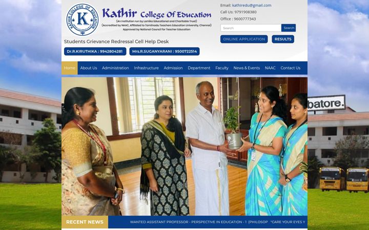 Screenshot of kathiredu.com