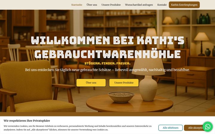 Screenshot of kathis-gebrauchtwarenhoehle.de