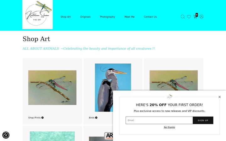 Screenshot of kathleenslavenart.com