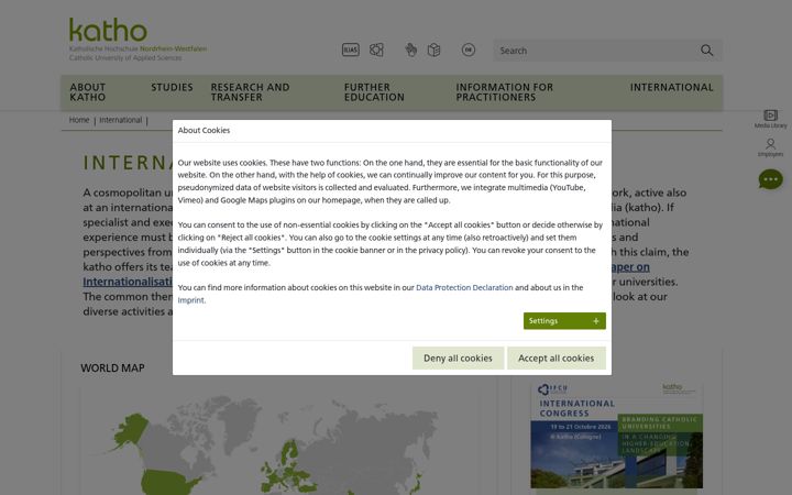 Екранна снимка на katho-nrw.de
