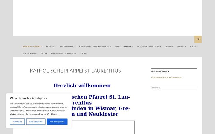 Screenshot of katholische-kirche-wismar.de