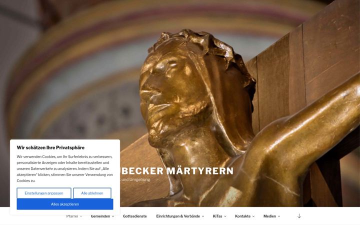 Screenshot of katholische-pfarrei-luebeck.de