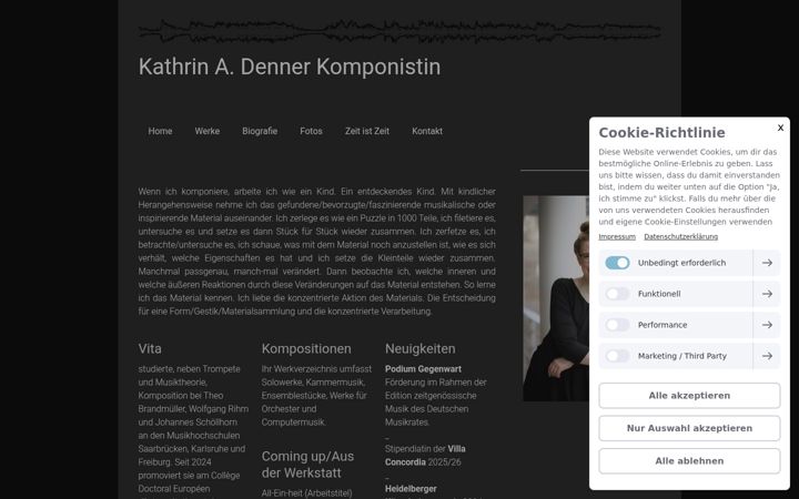 Screenshot of kathrindenner.de