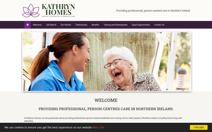 Screenshot of kathrynhomescareers.com