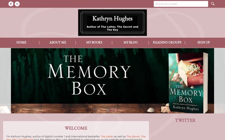 Screenshot of kathrynhughesauthor.com