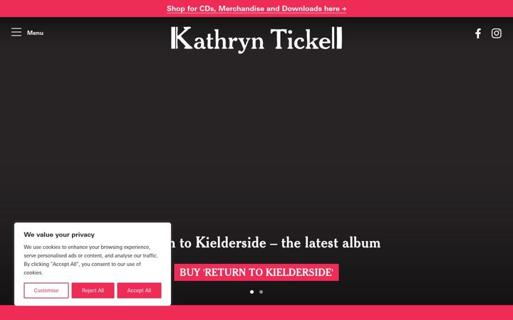 Screenshot of kathryntickell.com