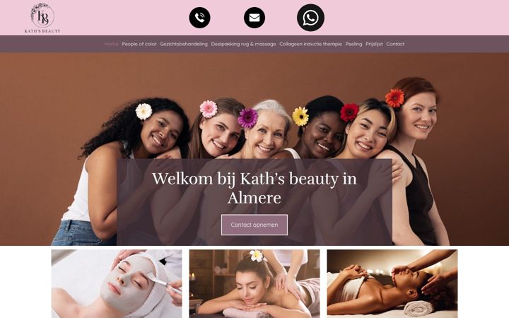 Snimka zaslona za kaths-beauty.nl
