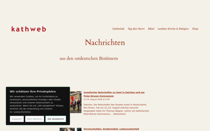 Screenshot of kathweb.de