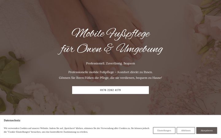 Screenshot of kathys-fusspflege.de