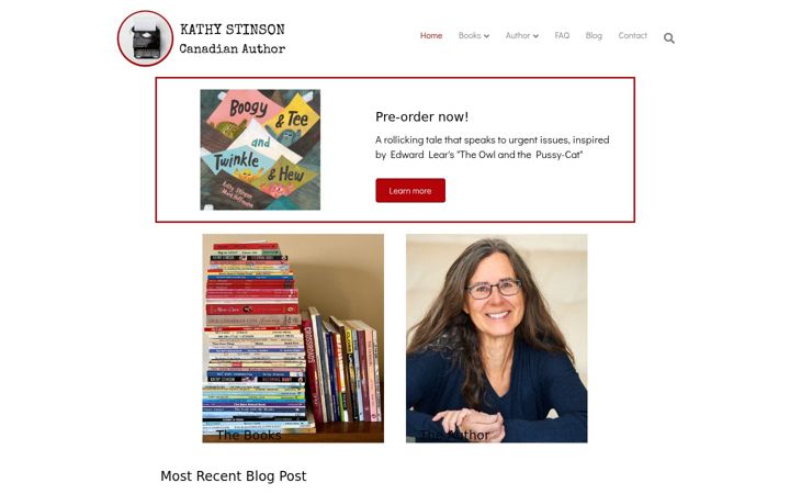 Screenshot of kathystinson.com