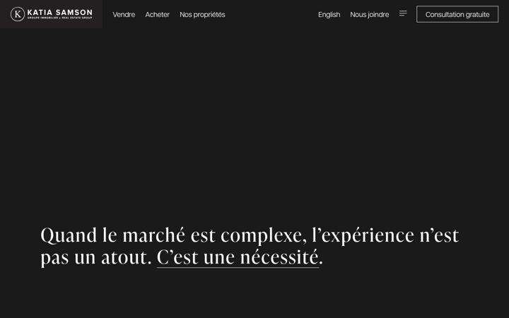 Screenshot of katiasamson.com