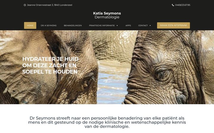 Screenshot of katiaseymonsdermatologie.be