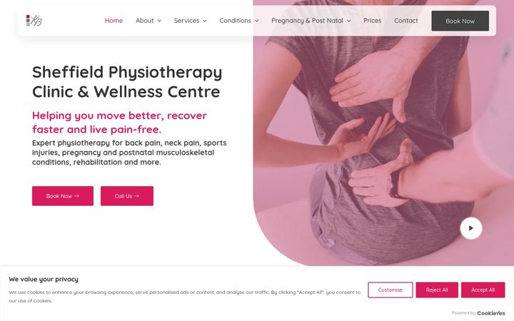 Screenshot of katiebellphysio.com