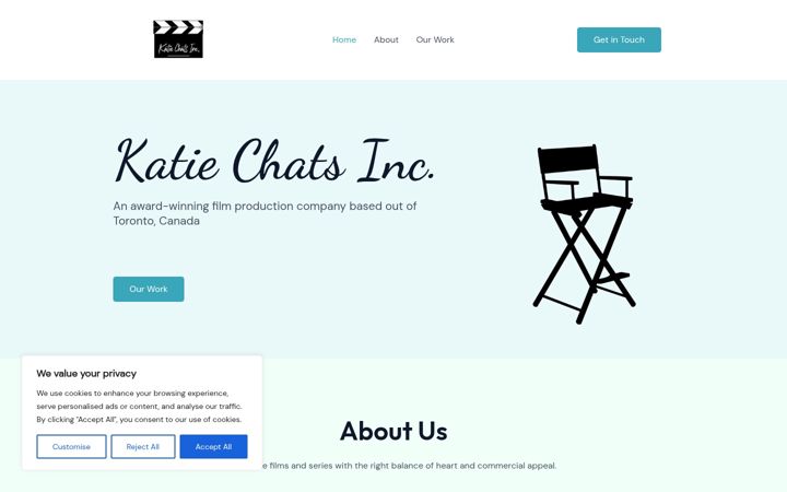Screenshot of katiechats.com