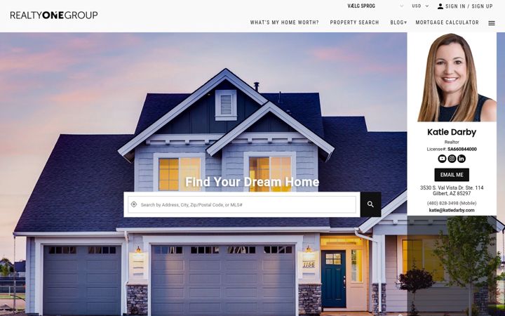 Screenshot of katiedarby.com
