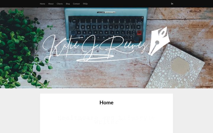 Screenshot of katiejreeves.com