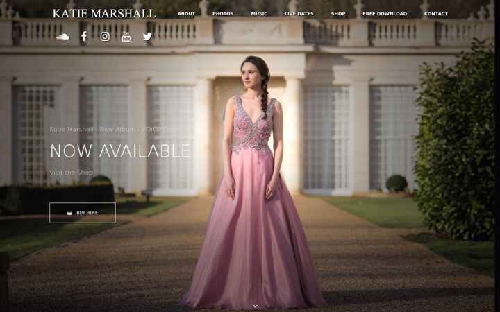 Screenshot of katiemarshallmusic.com