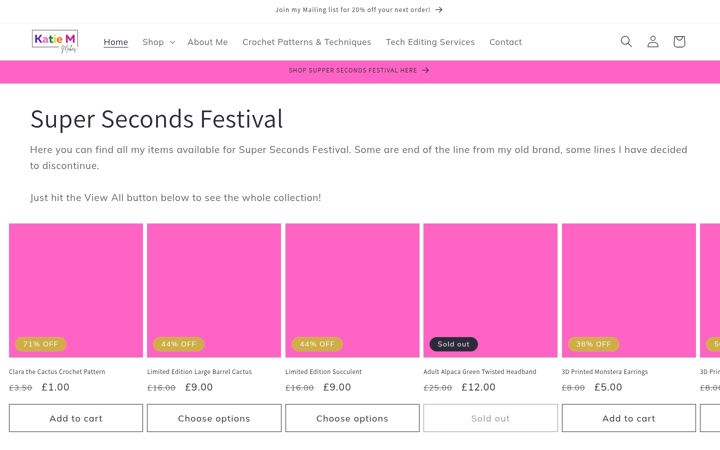 Screenshot of katiemmakes.co.uk