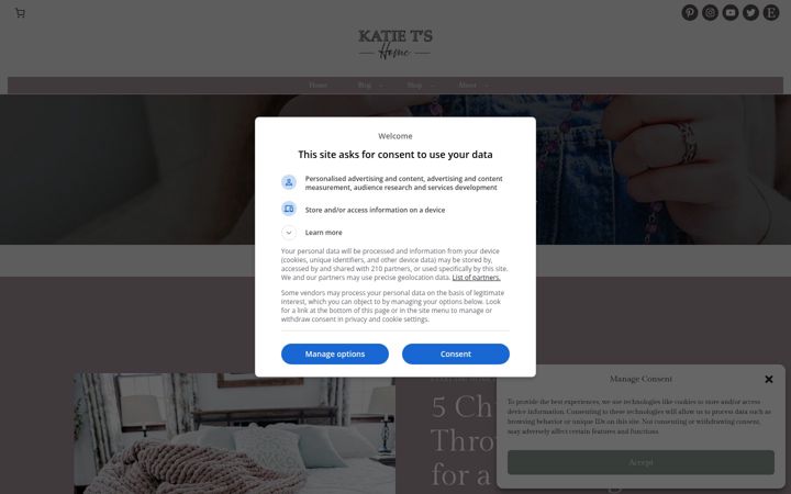 Screenshot of katietshome.com