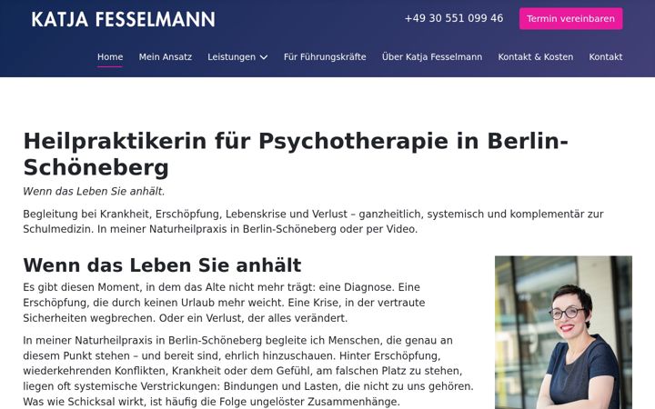 Screenshot of katjafesselmann.de