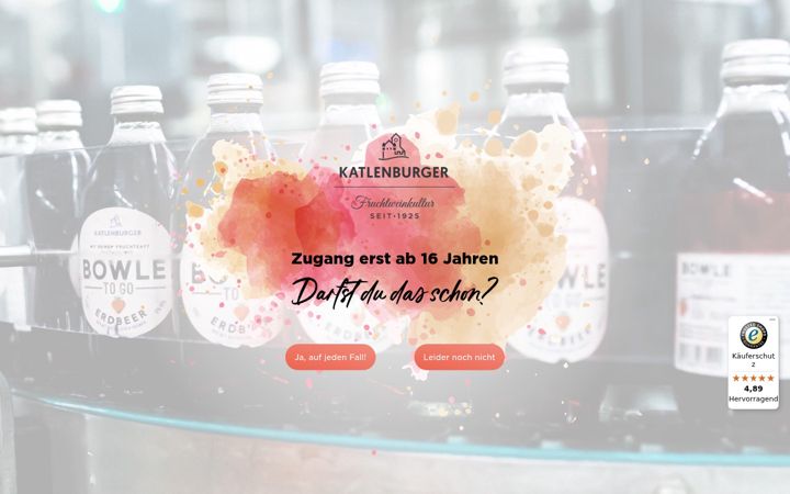Screenshot of katlenburger-shop.de