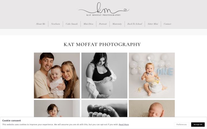Screenshot of katmoffatphotography.com