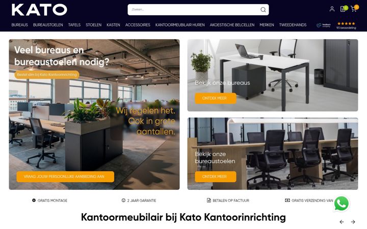 Screenshot of katokantoorinrichting.nl