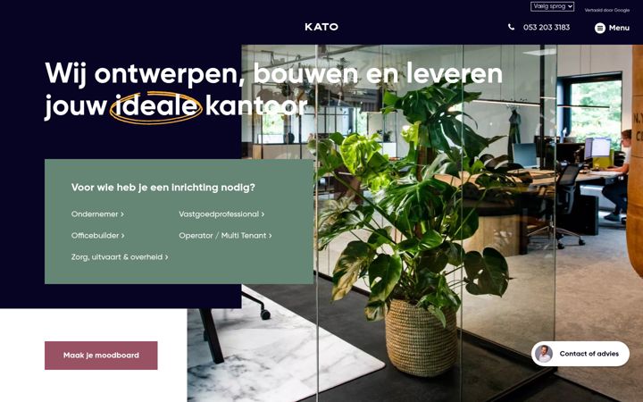 Screenshot of katoprojecten.nl