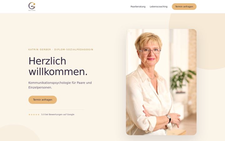 Skärmbild av katrin-gerber.de