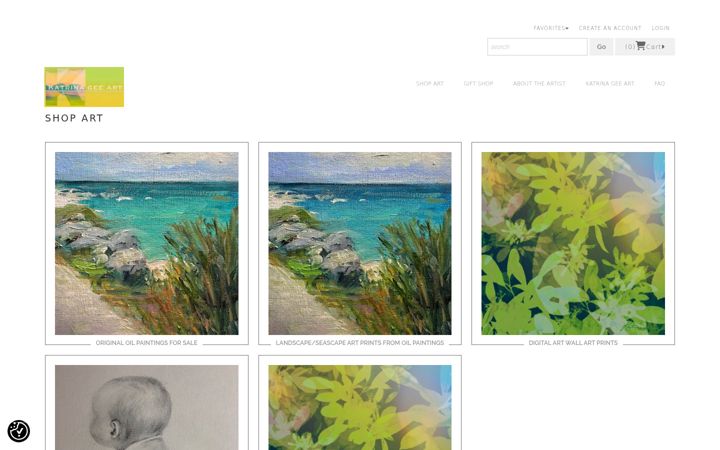 Screenshot of katrinageeart.com