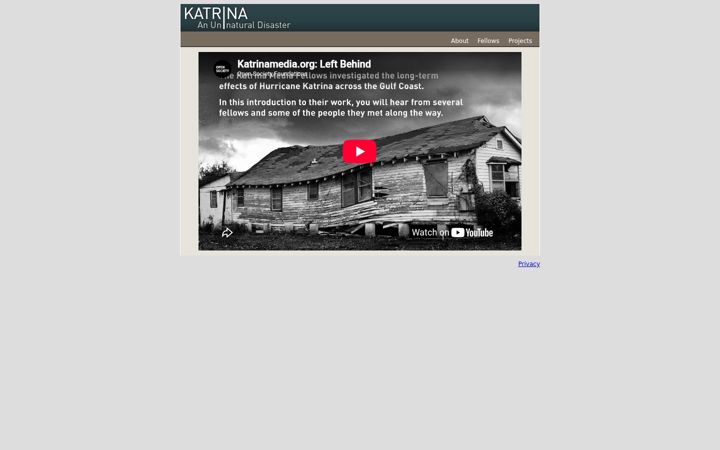 Screenshot of katrinamedia.org