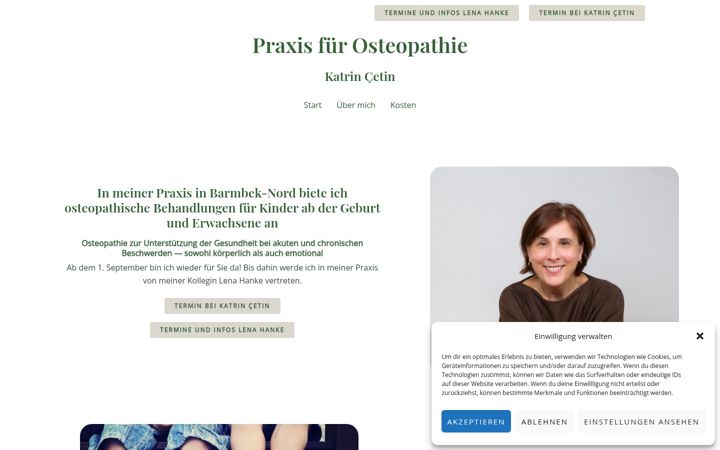 Screenshot of katrincetin.de