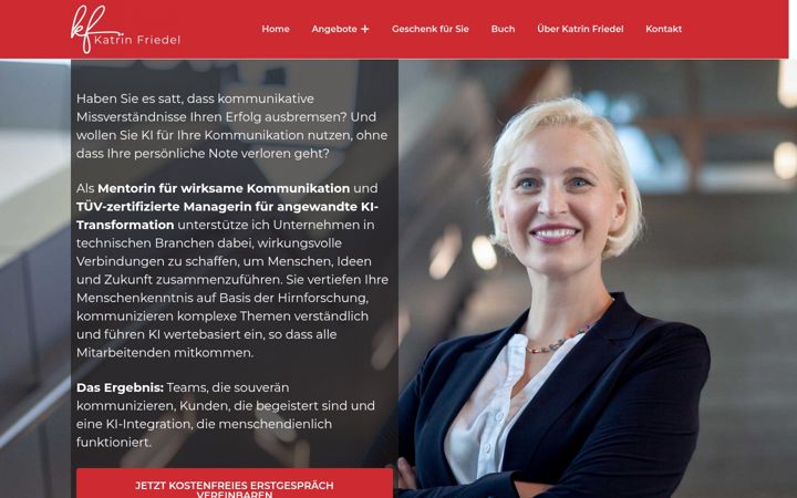 Screenshot of katrinfriedel.com