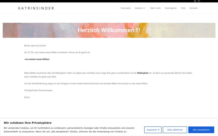 Screenshot of katrinsinder.de