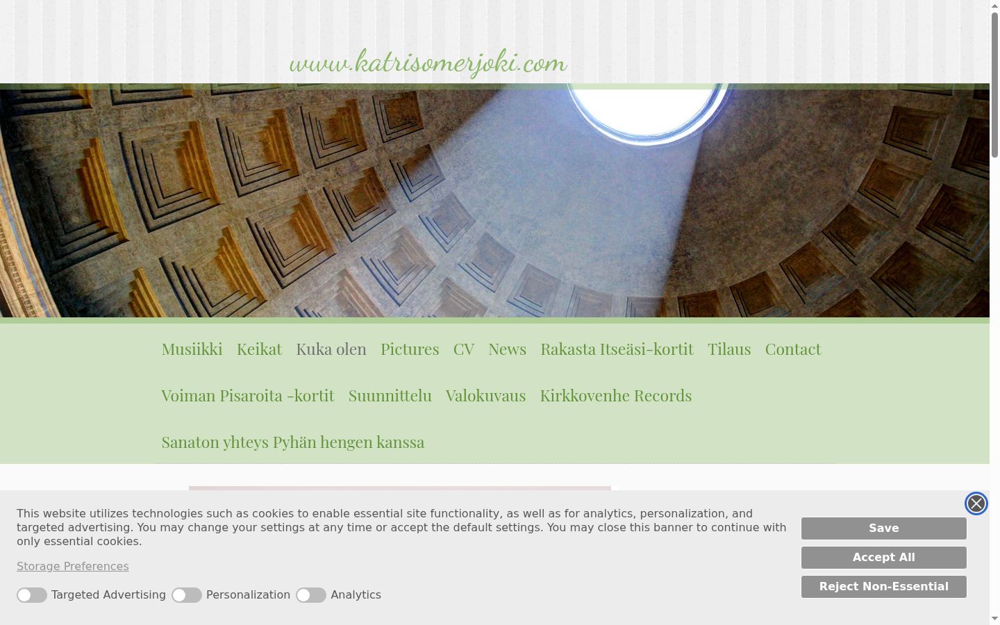 Screenshot des Einwilligungsbanners vor jeglicher Interaktion
