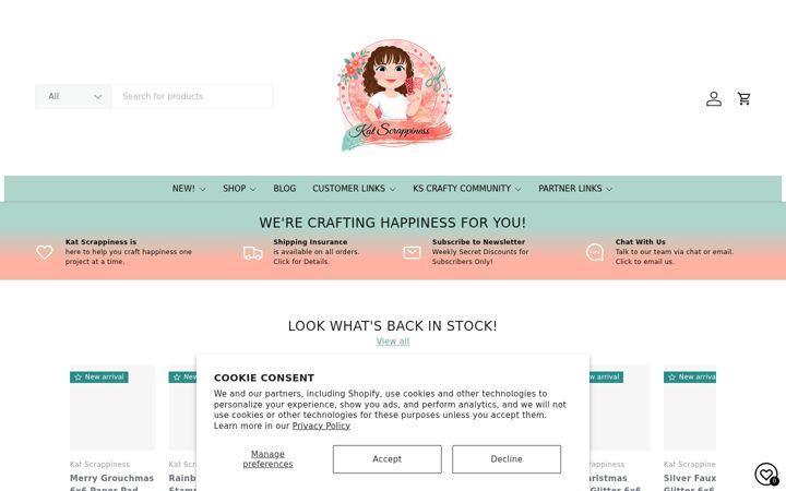 Screenshot of katscrappiness.com