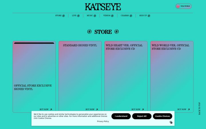 Screenshot stránky katseye.world