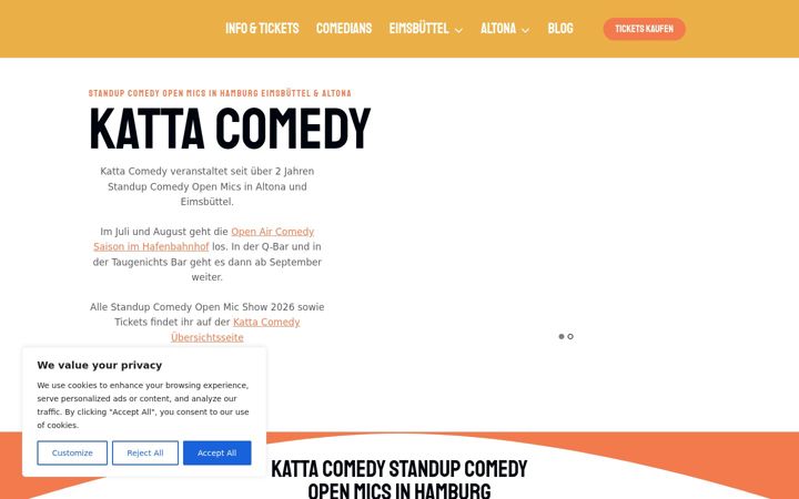 Screenshot of katta-comedy.de