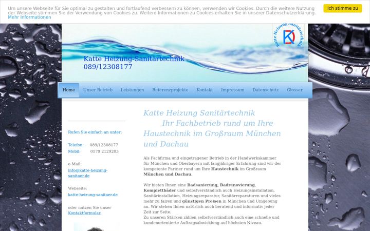 Screenshot of katte-heizung-sanitaer.de