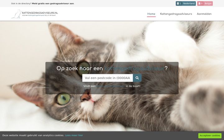 Screenshot of kattengedragsadviseurs.nl