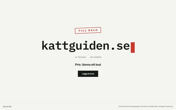 Screenshot of kattguiden.se