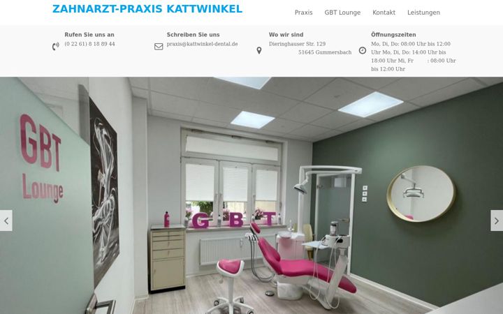 Screenshot of kattwinkel-dental.de