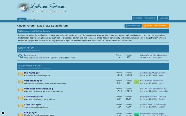 Screenshot of katzen-forum.net