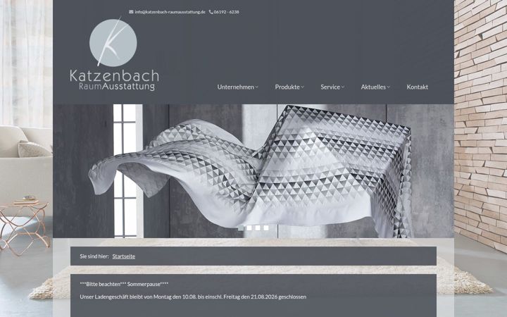 Screenshot of katzenbach-raumausstattung.de