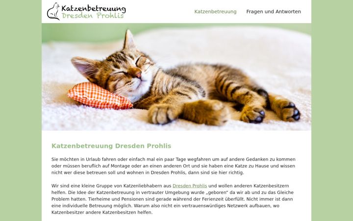 Screenshot of katzenbetreuung-dresden.de