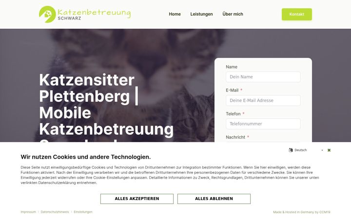 Screenshot of katzenbetreuung-plettenberg.de