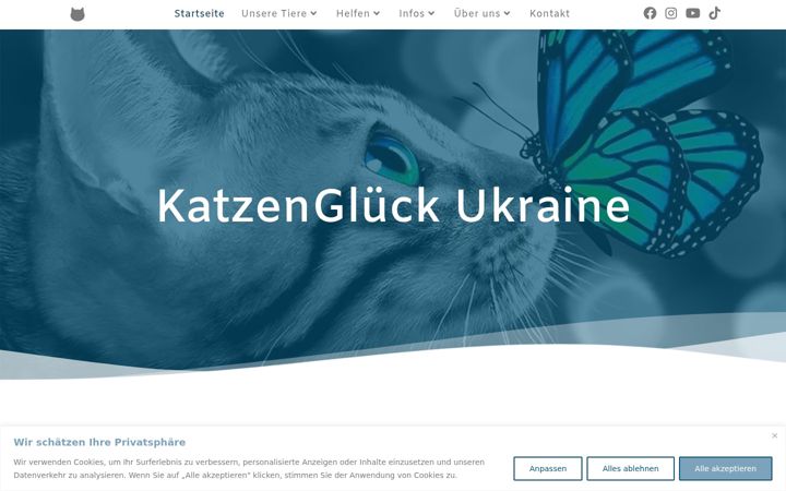 Screenshot of katzenglueck-ukraine.de