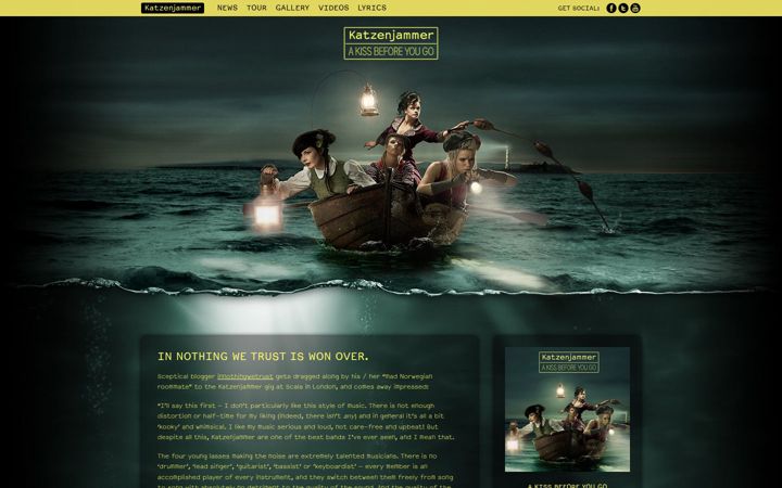 Screenshot of katzenjammer.no