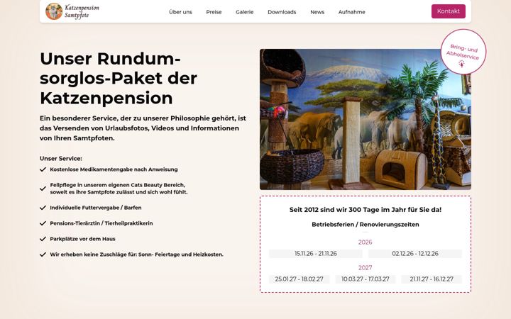 Screenshot of katzenpension-kassel-vellmar.de