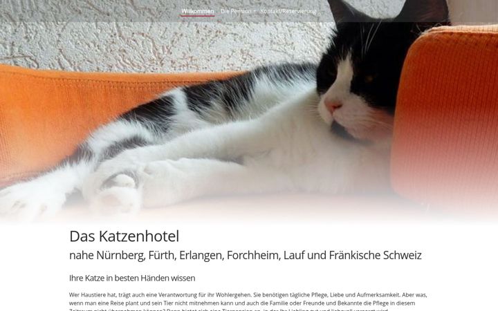 Screenshot of katzenpension-katzenhausen.de